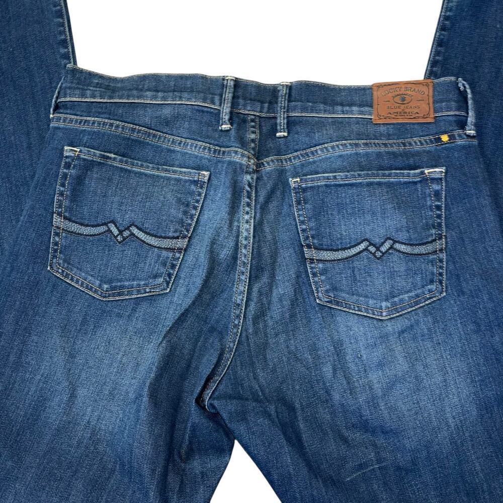 Lucky Brand Dark Wash Flared Sweet Low Rise Jeans Women's 10 Preppy Classic Y2K - Picture 4 of 10